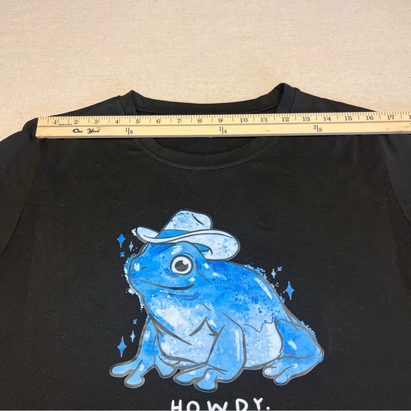 Women's Gentle Cowboy Frog Crop Top - Size Large - Picture 6 of 13